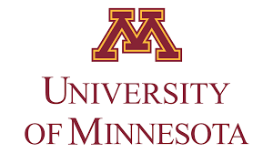 A red and yellow logo for the university of minnesota.